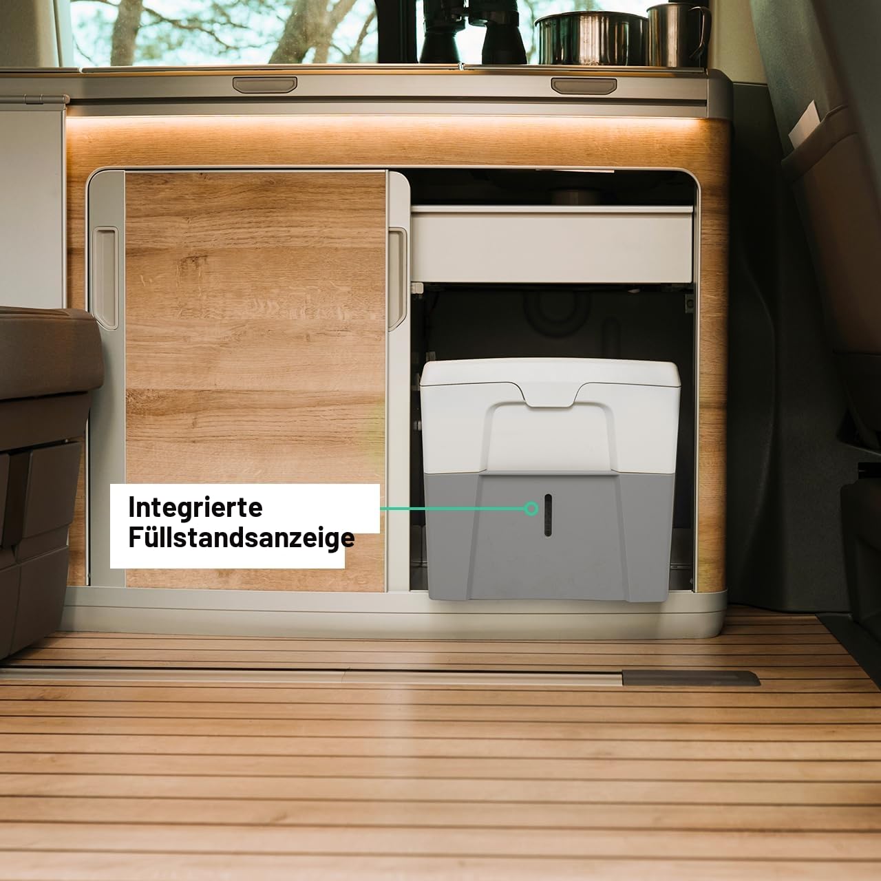 TROBOLO WandaGO – Mobile Campingtoilette – Kompakte Trockentrenntoilette für unterwegs [31x38x34] – Höhenverstellbar und geruchlos ohne Strom, Wasser & Chemie – Trenntoilette für Auto, Van & Reisen
