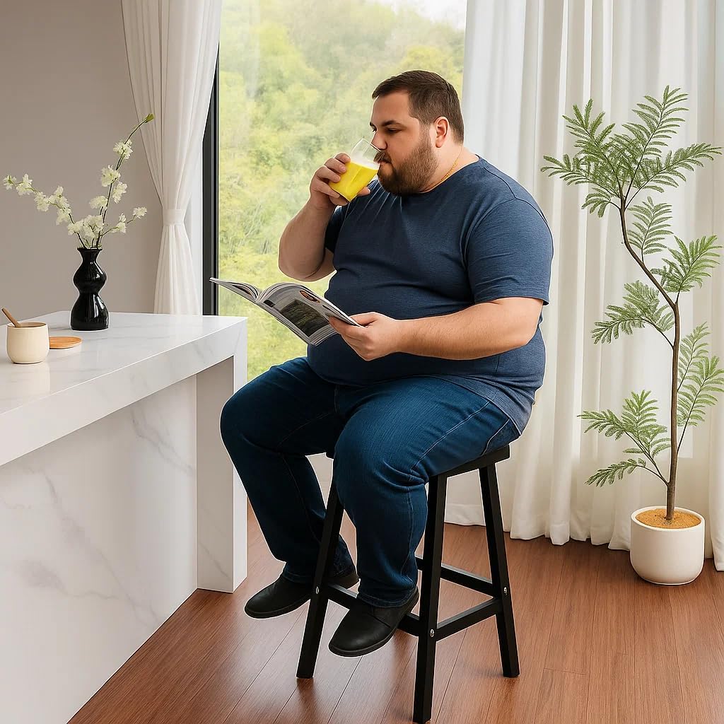 Bar Stools 29'' Outdoor Set of 4, Waterproof Modern Durable Resin Saddle Seat,Counter Stool Sturdy Modern Stylish, All-Weather Barstools for Patio, Balcony, or Kitchen Counter