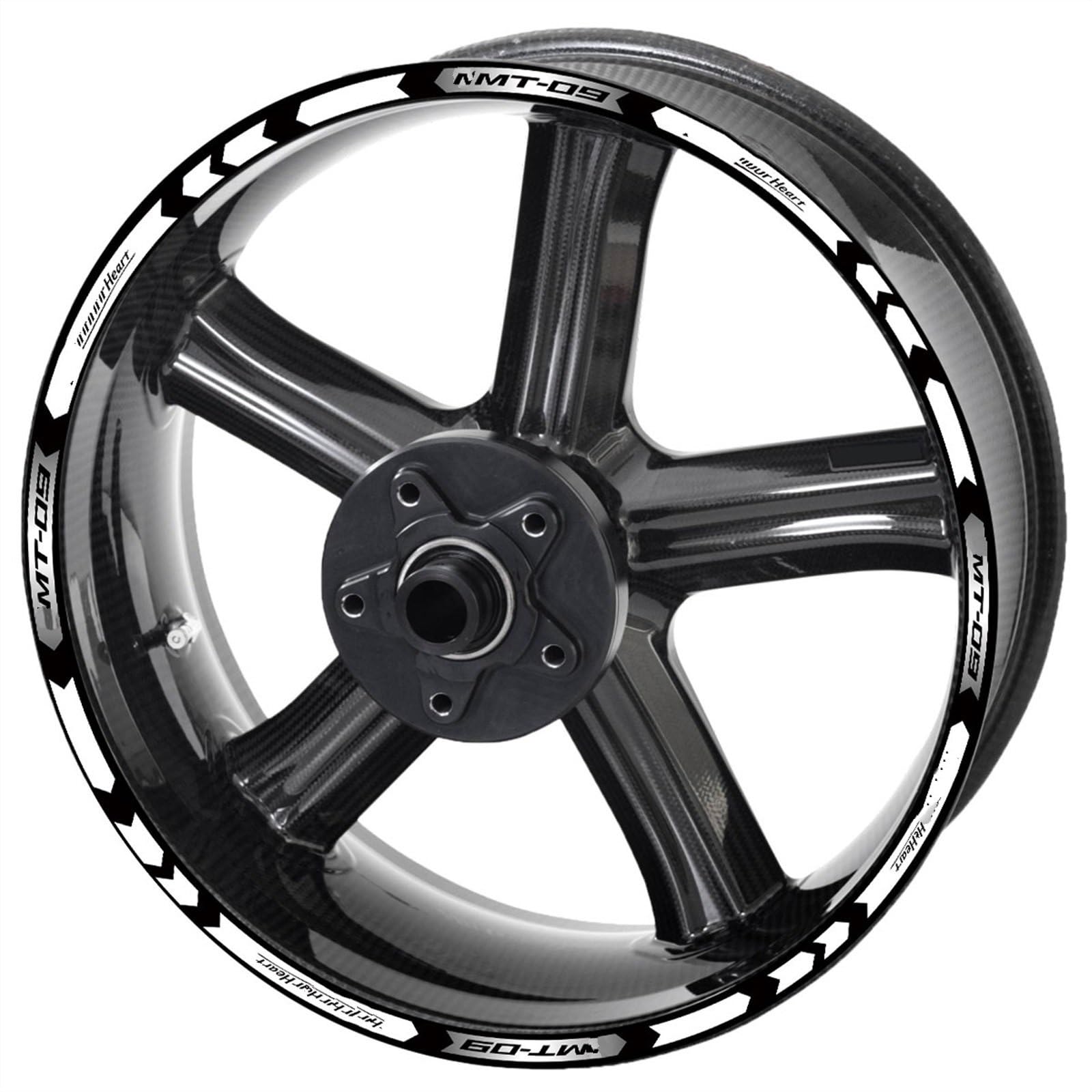 Reflective Motorcycle Mt09 Wheel Stickers Rim Decal Kit for Yamaha Mt 09 Sp 2020 2021 Decorative(Color6)