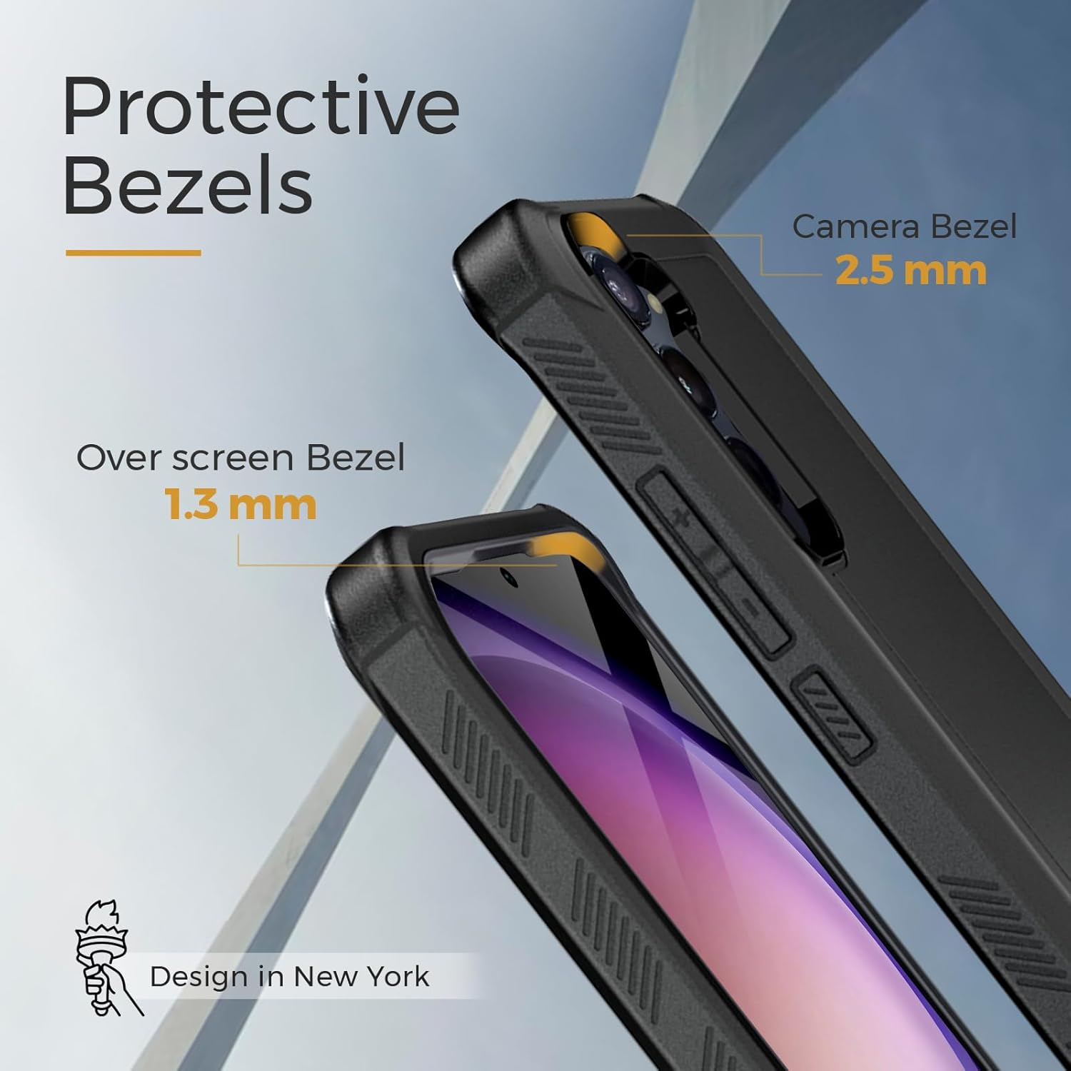 MOTIVE Designed for Samsung Galaxy S23 Plus Case with Belt Clip, Military Grade Quad-Layer Rugged Phone Case - Black, Heavy Duty s23 Plus Protective Case 6.6" | Black