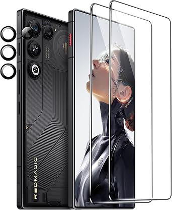 for Red Magic 11 Air Screen Protector, [2+4 Pack] Tempered Glass Screen Protector+Camera Lens Protector,9H,Bubble-Free,Anti-Scratch
