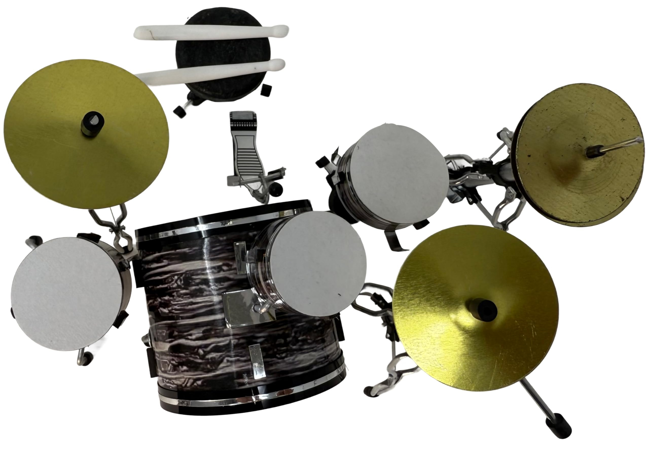 ROCKSTAR - Miniatura Bateria Acustica Black Flow BMD-001 Regalo Musical