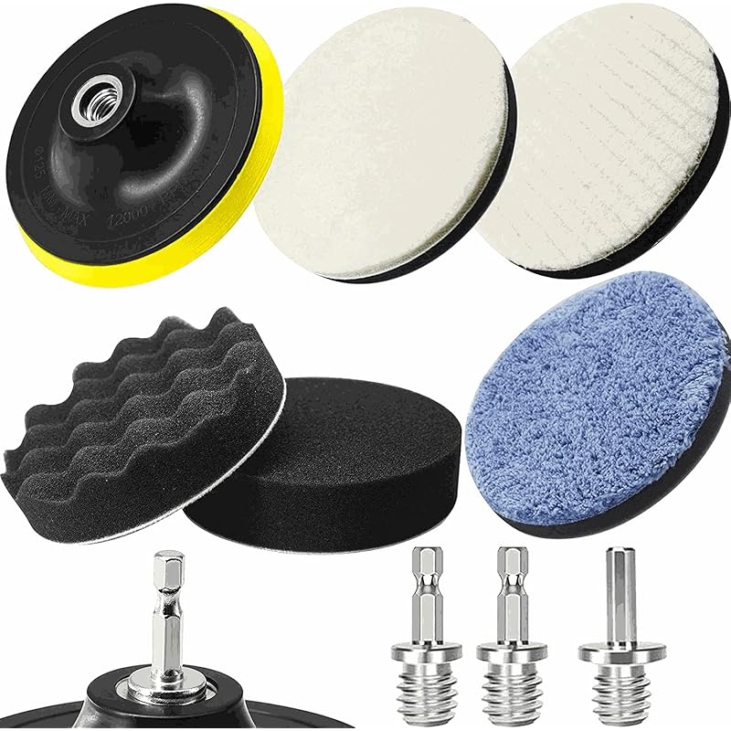 車 バイク 22年春夏 ポリッシャー バフ 125mm 9点セット 六角軸付き インパクトドライバー 電気 電動ドリル用 スポンジ 洗車 車磨き研磨 艶出し 塗装仕上げ 水垢取りに Al64zki8yc Anjumancollegedwd Edu In
