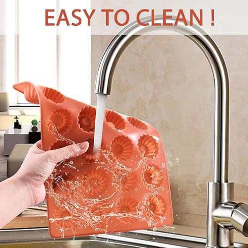 Miniatura 8 de Mini molde de silicona para tartas Buntz, molde de silicona para hornear con anillo de tubo acanalado antiadherente de 24 cavidades para mousse,