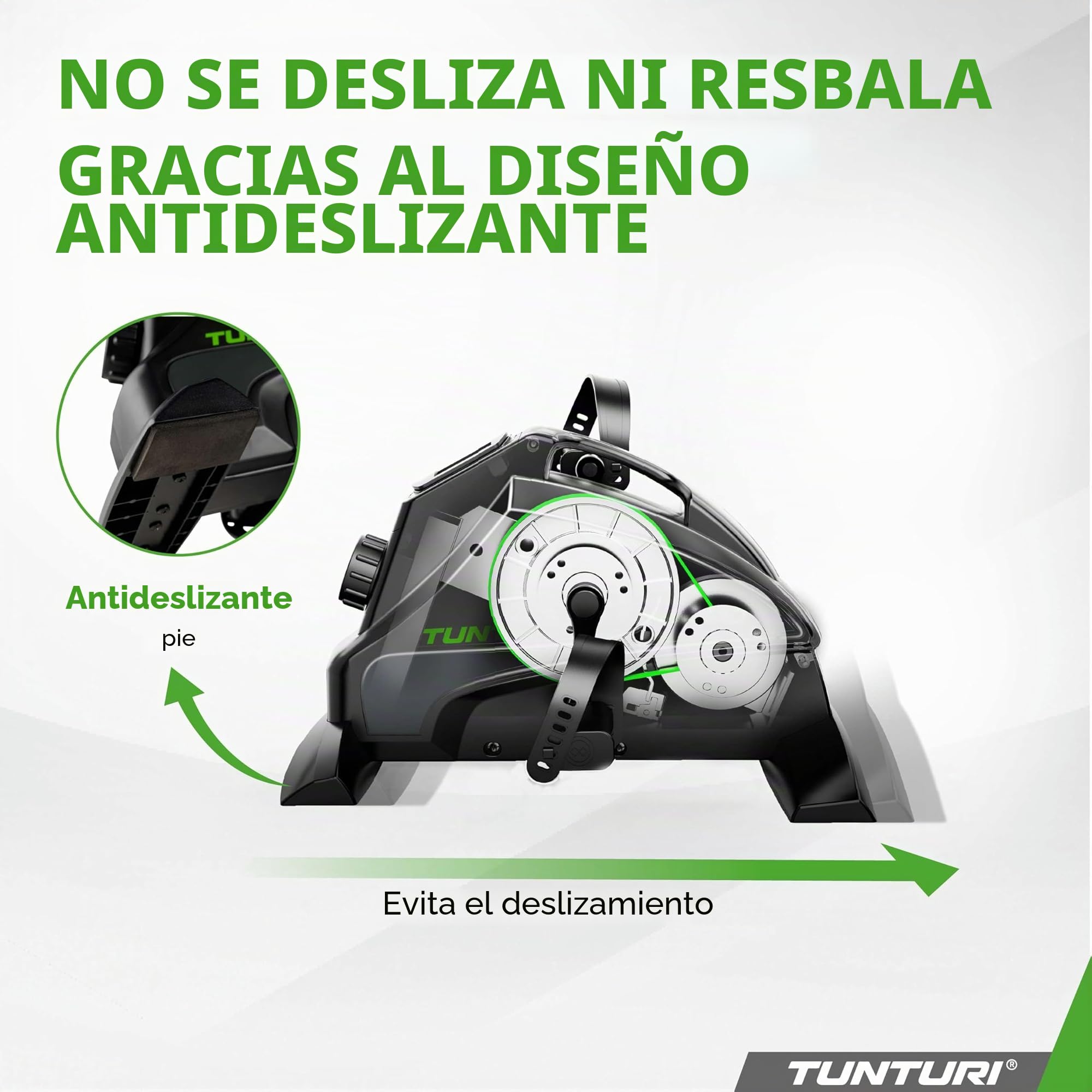 Tunturi Cardio Fit M35 Mini bicicleta estática / Mini Bike / Sistema de freno magnético - con pedales para entrenamiento de brazos y piernas - computadora de Entrenamiento