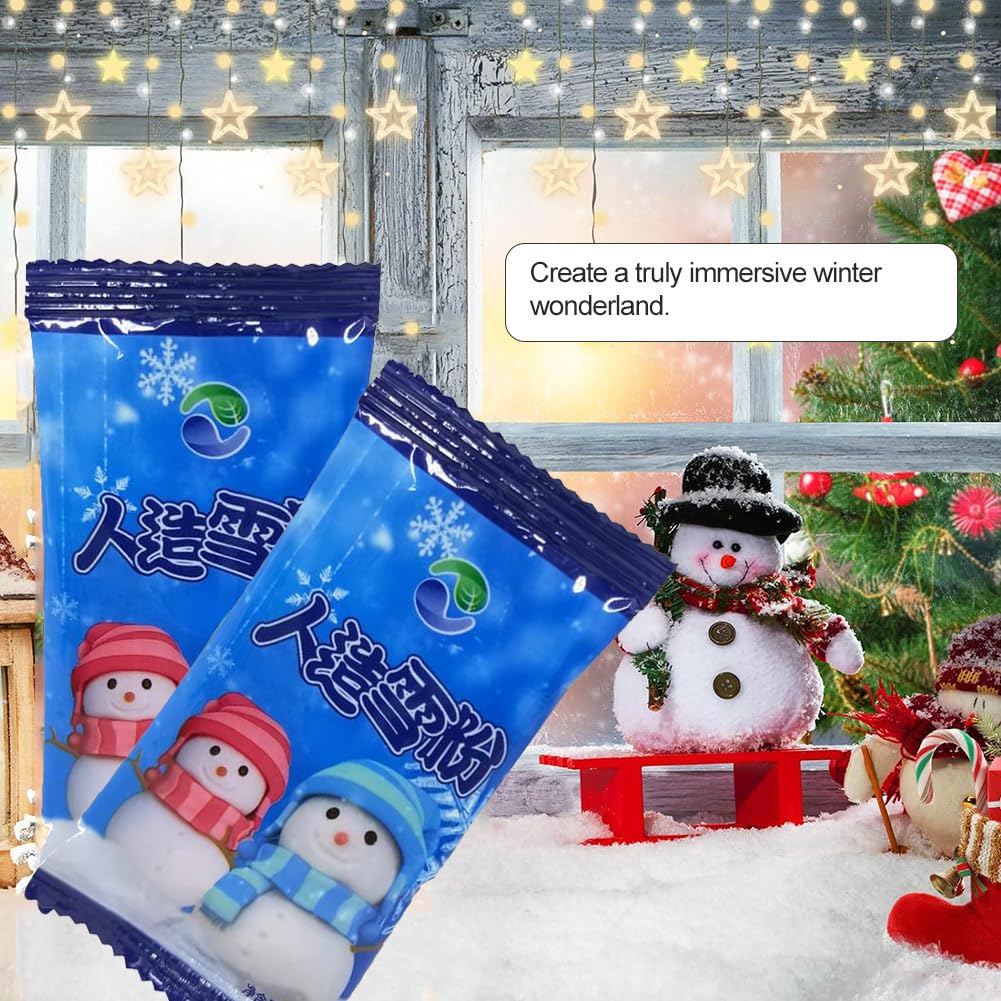 Neve Artificiale In Polvere Istantanea - Per Decorazioni Natalizie, Effetto Neve Realistico E Sicuro - Foto 8