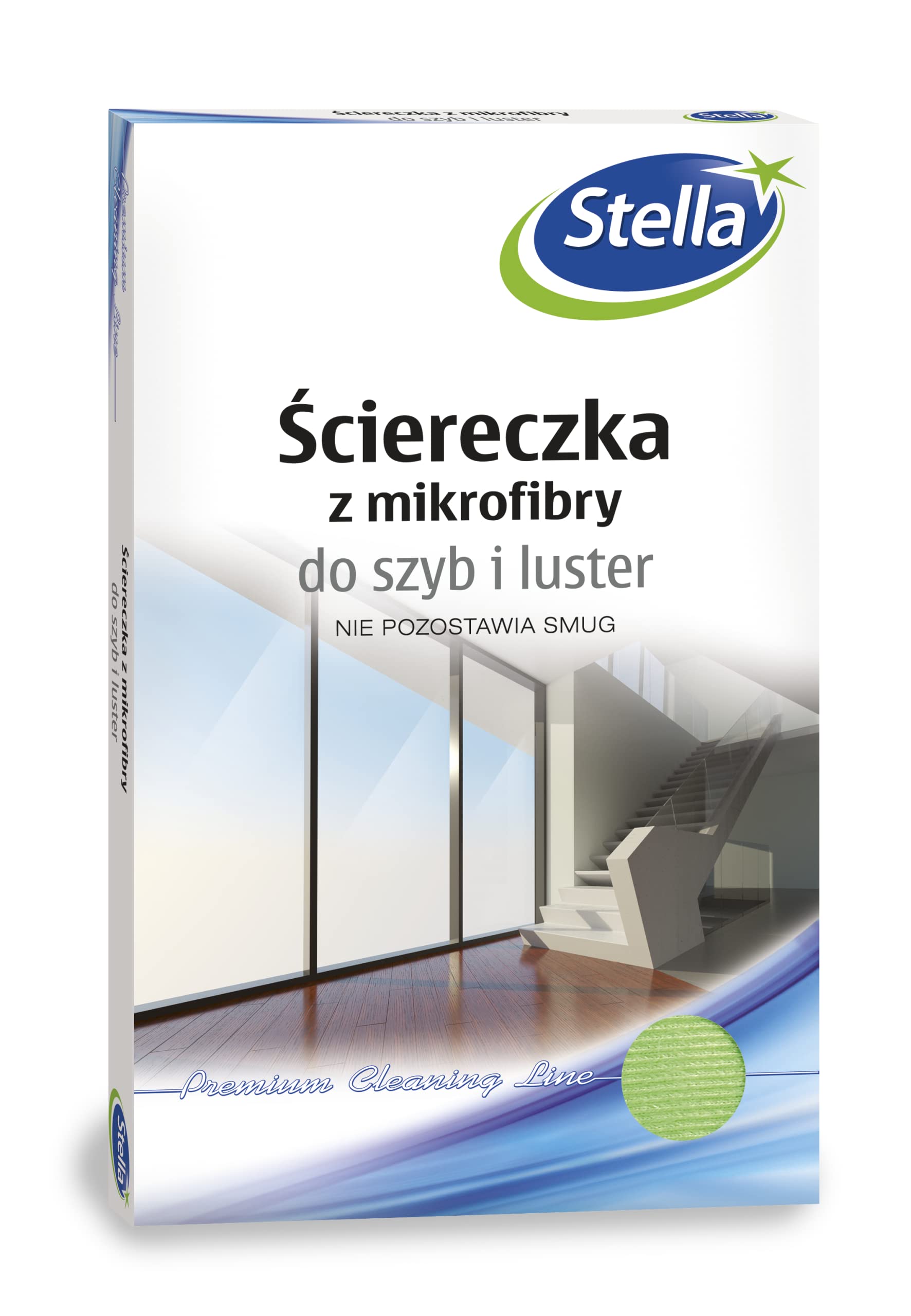 Stella Microfibre Cleaning Cloths Microfibre Cloth for Glass and Mirrors / 1 Piece - 35 x 35 cm/Mix/Leaves No Streaks or Lint/Windscreen Cleaning Cloth