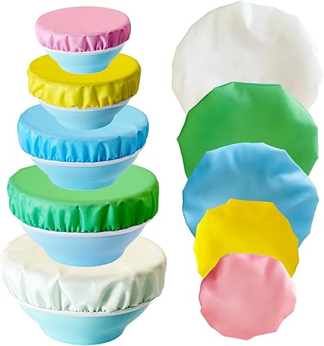 5 fundas reutilizables ecológicas de doble capa, aptas para congelador y fáciles de limpiar, almacenamiento reutilizable para sobras, frutas,