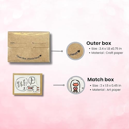 Miniatura 3 de UDAPIX Matchbox Tarjeta de amor  Tarjeta de felicitación única hecha a mano para aniversario y San Valentín  Regalo sorpresa de amor para parejas,