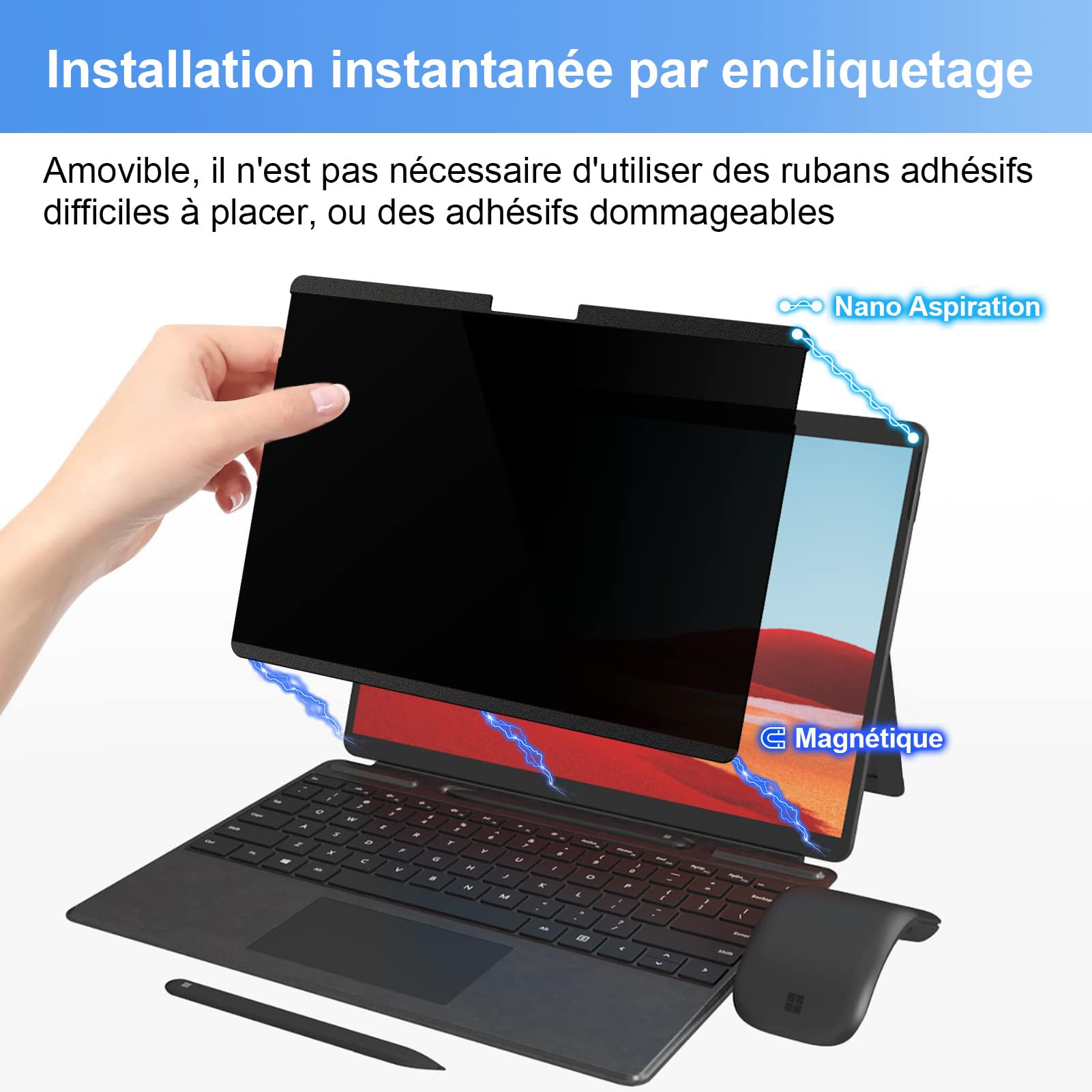 Mamol Magnétique Filtre Confidentialité Surface 15 Pouces