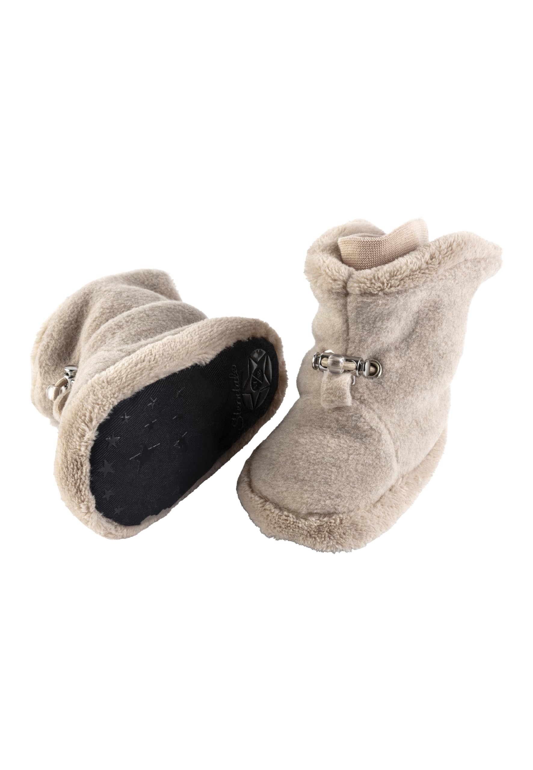 Sterntaler Babystiefel aus Microfleece, Unisex - Baby Schuhe mit rutschfester Sohle und Kordelstopper