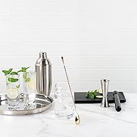 Vista 4 de Restaurantware Bar Lux - Cuchara de barra de 12 pulgadas, 1 cuchara agitadora de cóctel con mango de sacacorchos – Cuchara de mezcla de cóctel