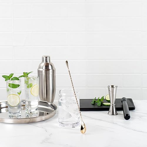 Miniatura 4 de Restaurantware Bar Lux - Cuchara de barra de 12 pulgadas, 1 cuchara agitadora de cóctel con mango de sacacorchos  Cuchara de mezcla de cóctel de