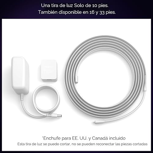 Miniatura 2 de PHILIPS Hue Kit de base de tira de luz LED inteligente RGBWW de 10 pies para interiores, 1 paquete, control con aplicación Hue, tira de luces LED