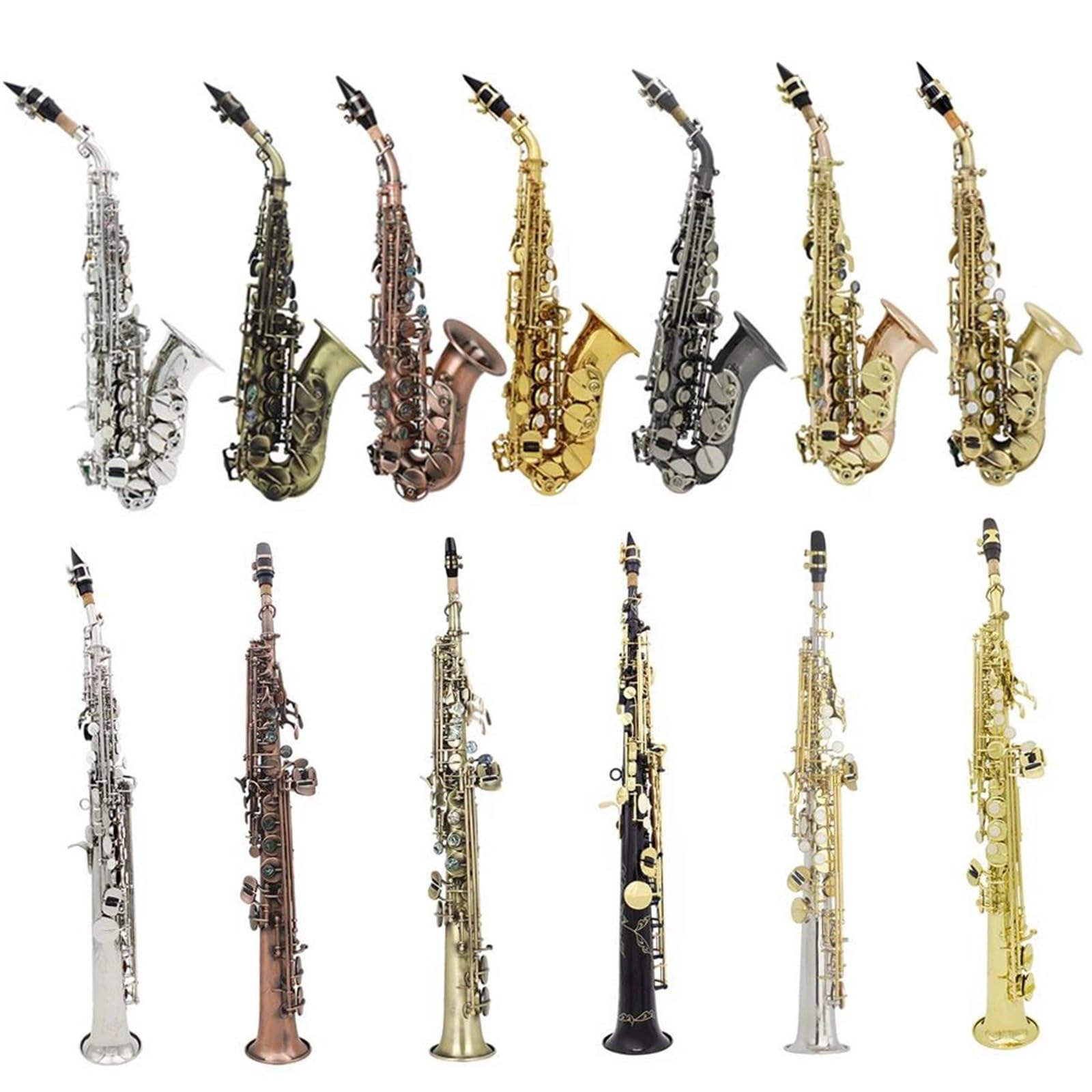 Saksofony Profesjonalny saksofon sopranowy B flat Brass(Type1)