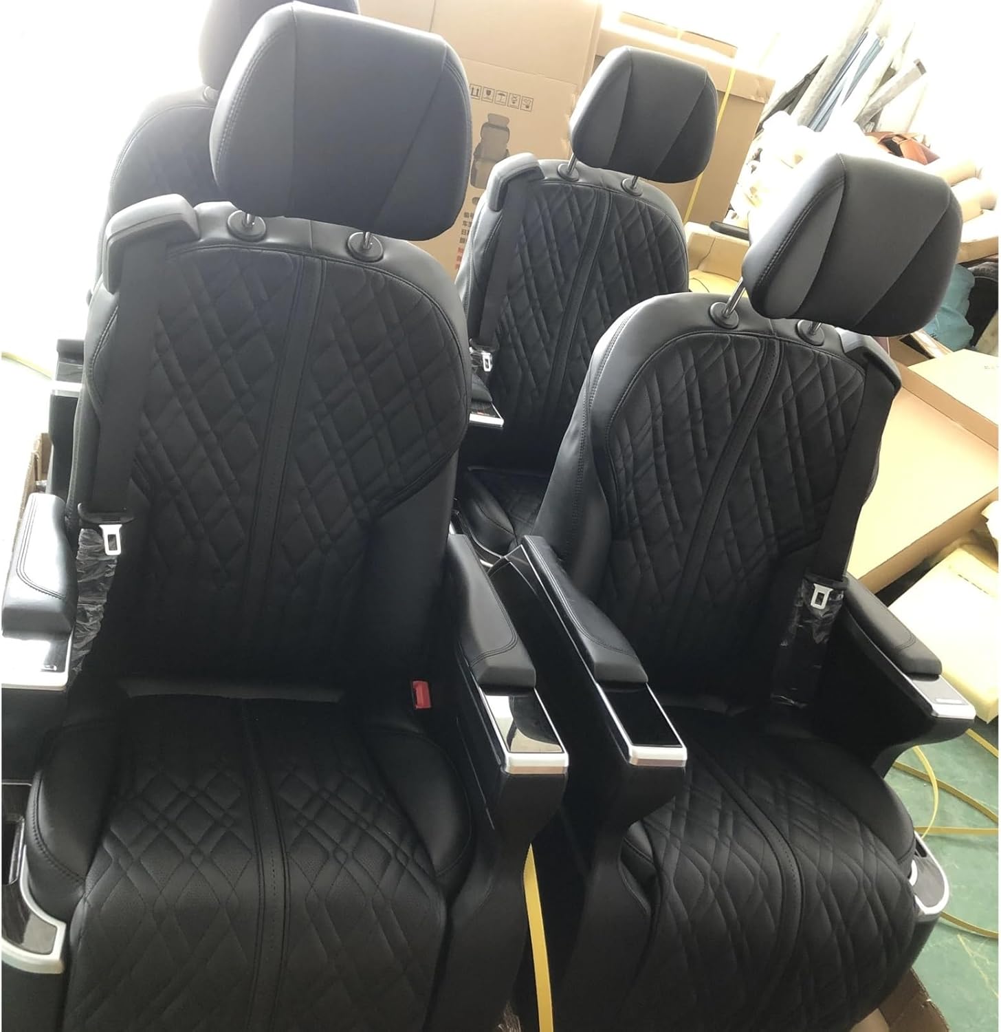 PU Leather Car Seat Modificaiton MPV SUV Luxury Automotive for Benz V-Class Vito W447 Single Tuning