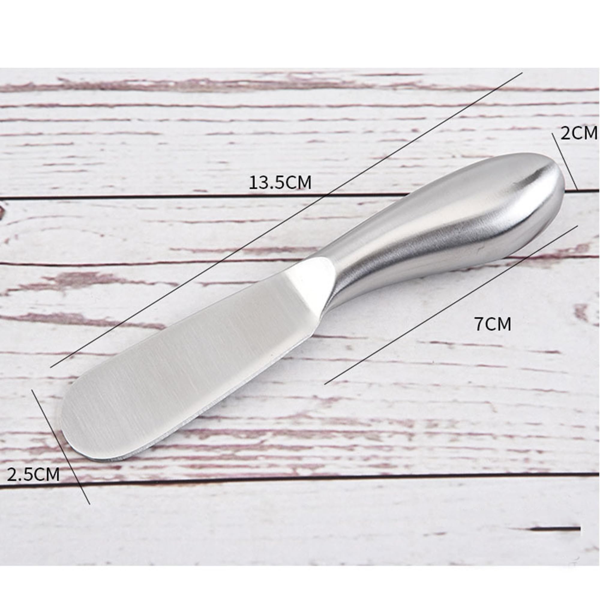4 Piezas Acero Inoxidable Borde Recto Amplio Separador Mantequilla, Cuchillo Sándwich Crema de Queso Condimento Cuchillos Conjunto Herramientas Cocina, Mango de acero inoxidable
