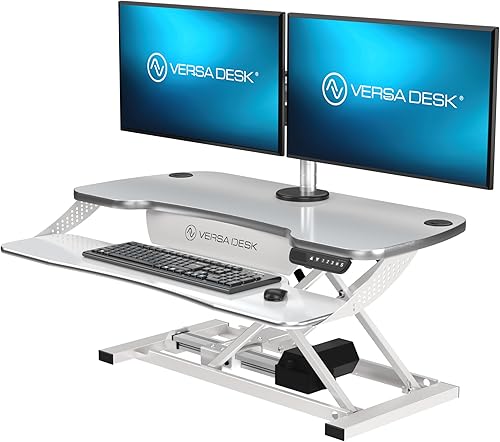 Miniatura 25 de VERSADESK® PowerPro™ Elite 40" x 24" - Convertidor de escritorio eléctrico ancho controlado por aplicación con puerto de carga USB. Eleva hasta 20