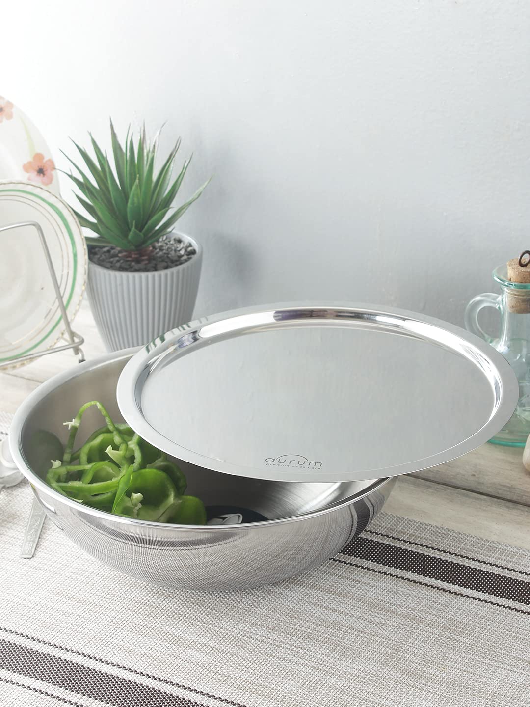 AurumTriply Tasla with Ss Lid 20Cm 1.6 LTR