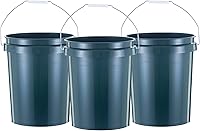 United Solutions ECOSense 5 Gallon Heavy Duty Buckets, 90% Recycled, Comfort Grip Handle - Pack of 3, 100% Recyclable, Made in USA