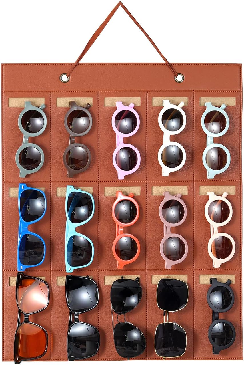 Flyroom Leather Hanging Glasses Sunglass Wall Holder