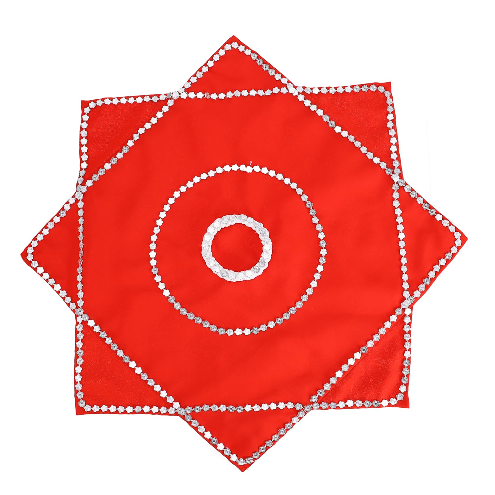Tomaibaby Pañuelo de Danza Toalla Octogonal Pañuelo Rojo Chino para Malabares Cuadrados Escenario Rendimiento Prop