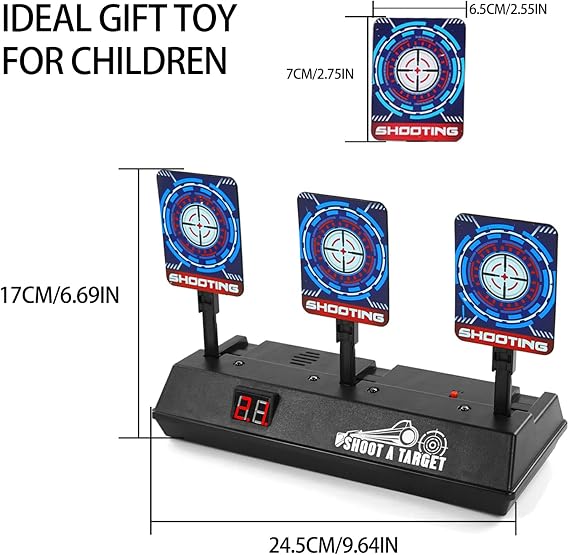 TORMEN Electronic Target for Shooting Practice - Unique Scoring with Automatic Stand-Up Feature, Toy Gun Target, Children's Toy, Strike Elite