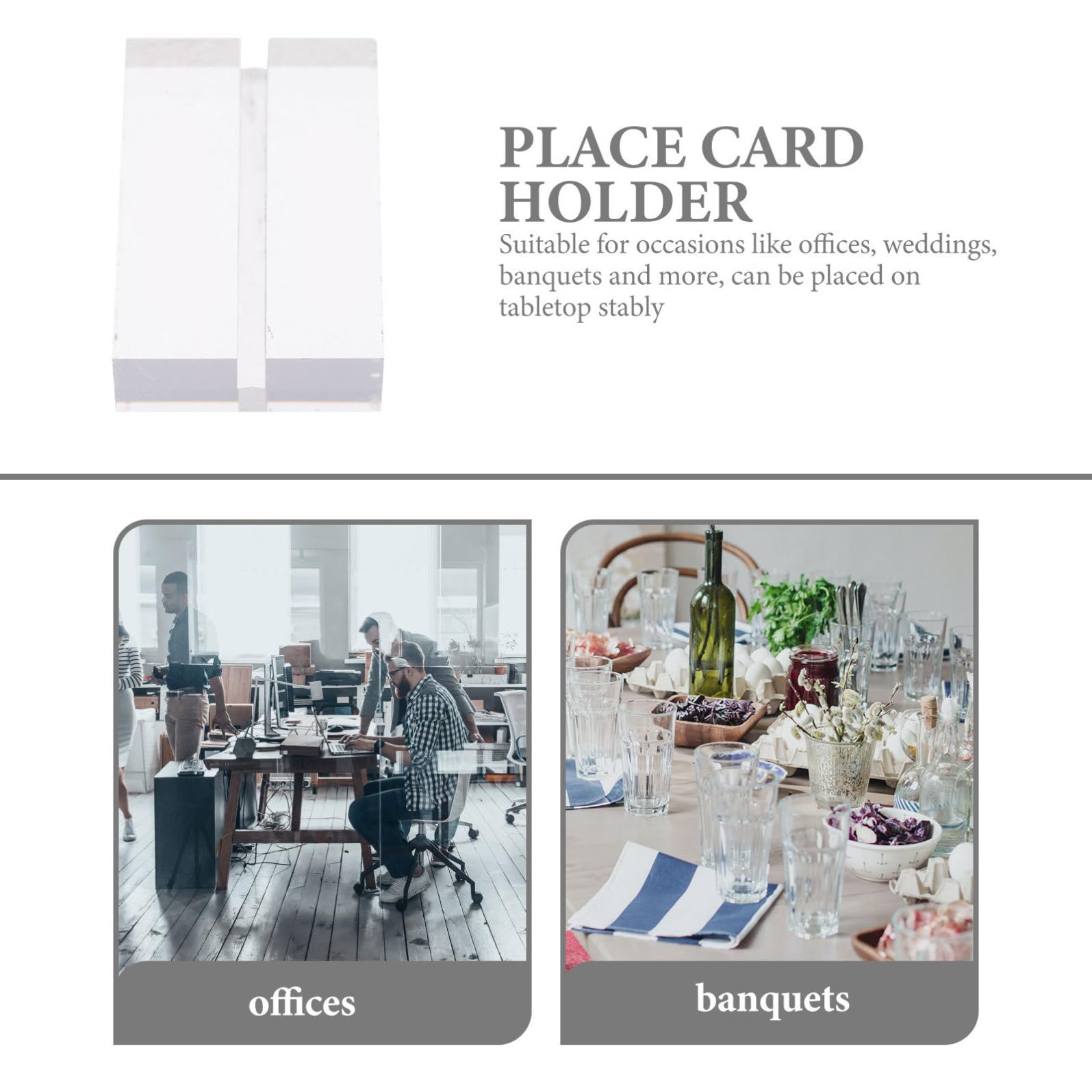 Zerodeko 16 Piezas Soporte Para Tarjetero De Mesa Soporte Para Menú Portanúmeros De Mesa Portafotos Acrílico Portanotas Portaletreros Para Bodas Para Banquetes De Boda y Eventos