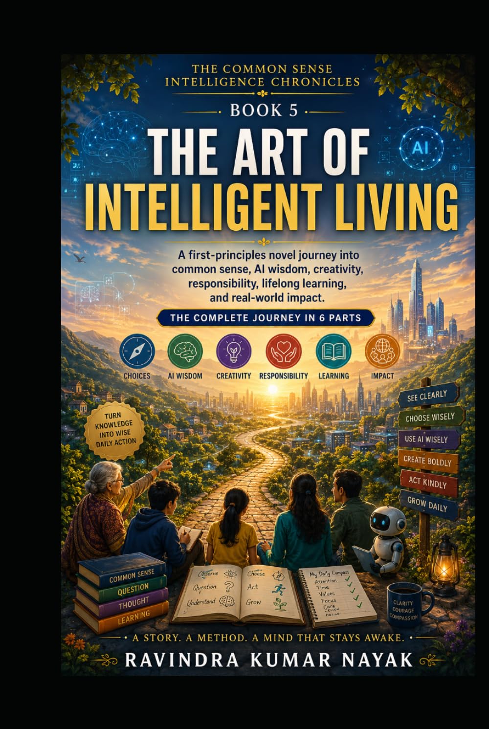 The Art of Intelligent Living (The Common Sense Intelligence Chronicles A Five-Volume Novel Series on Common Sense, AI, Clear Thinking, and the Art of Learning)