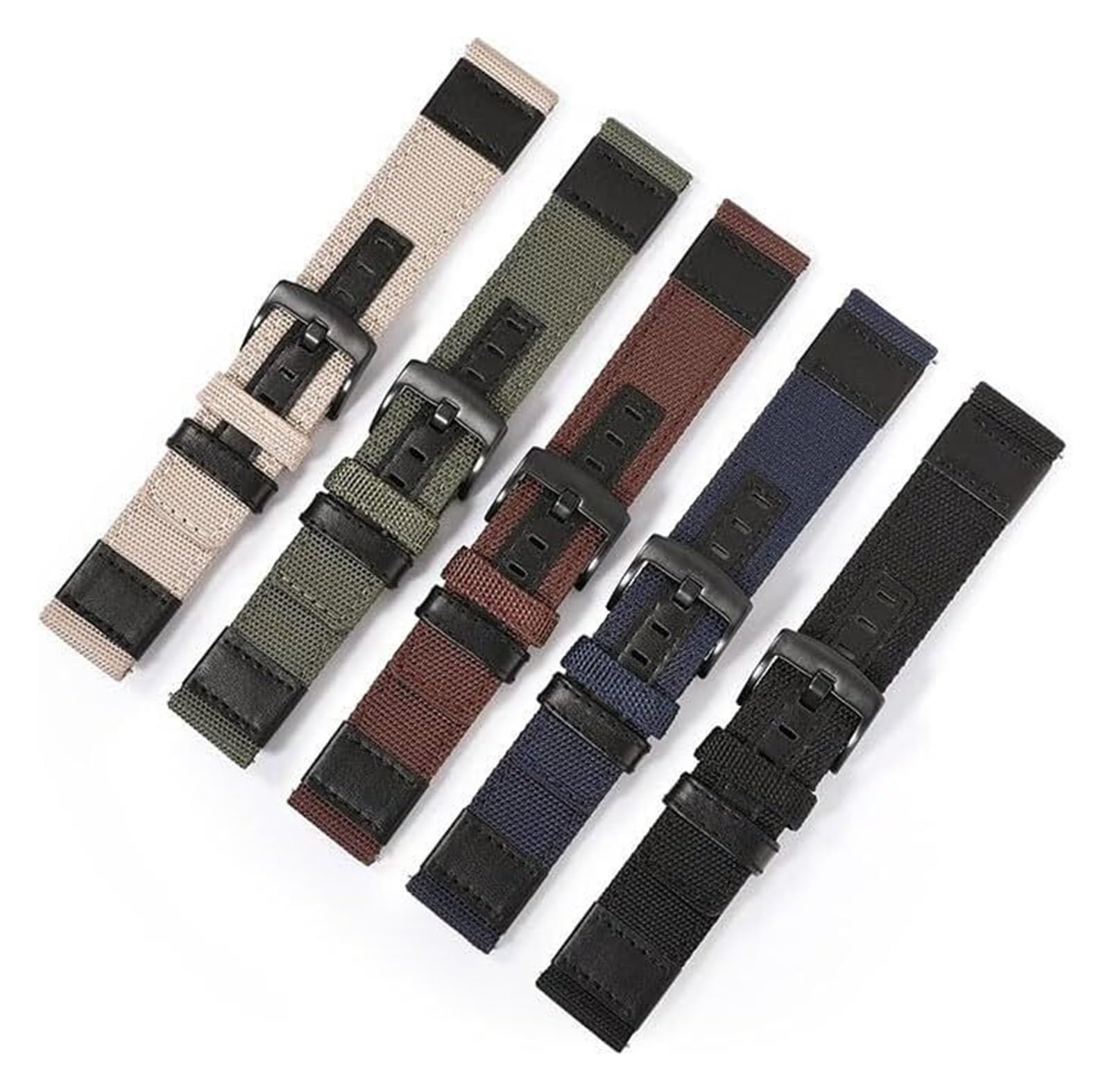 Remplacement du bracelet de la montre intelligente Bracelet de montre en Nylon 20/22mm, toile à dégagement rapide, Bracelet de Sport, remplacement universel, Bracelet de montre en nylon