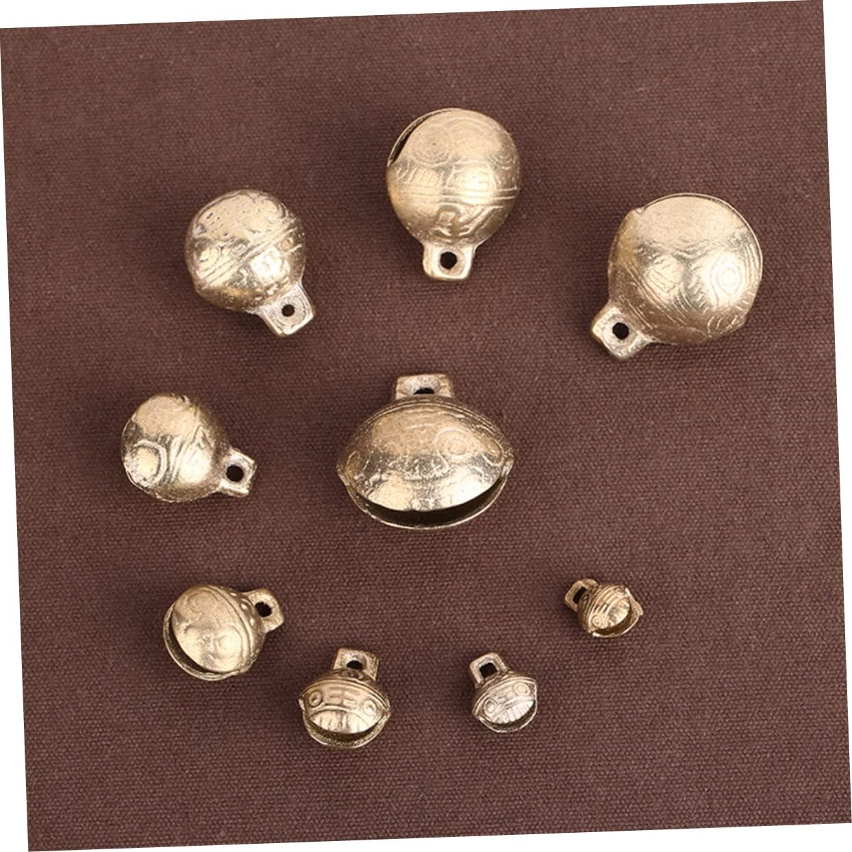 30Pcs DIY Copper Tiger Head Bells for Jewelry and Wind Chimes Vintage Bronze Small Jingle Bells Accessories for Crafting Home and Holiday Decoration