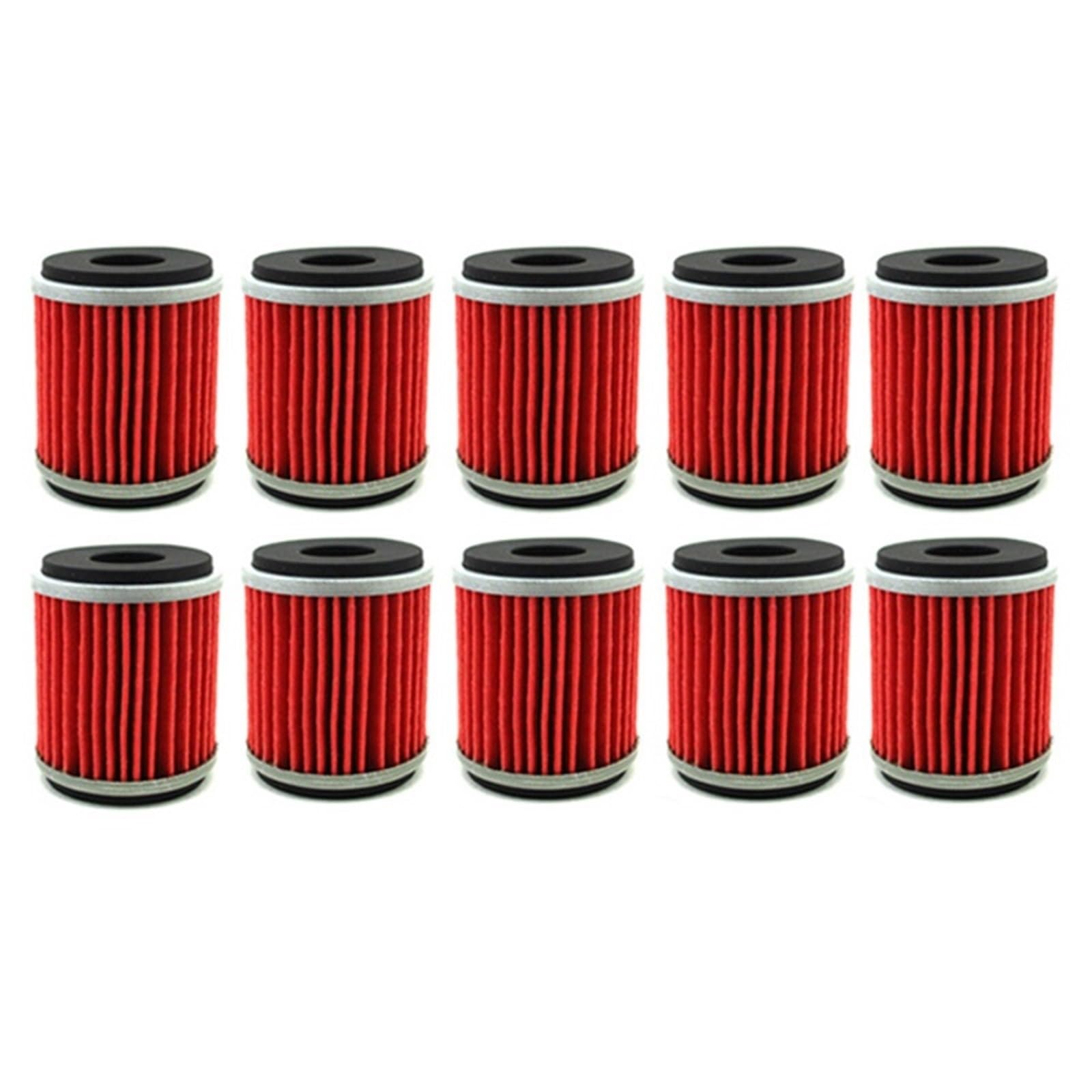 Motocyklowe Filtr Filtr oleju pasuje do Yamaha WR250 WR450 WR250X YFZ450 YFZ450R YFZ450X YZ250 YZ450 XT250 YBR250 YFM250R Motocyklowe filtry oleju(10pcs)