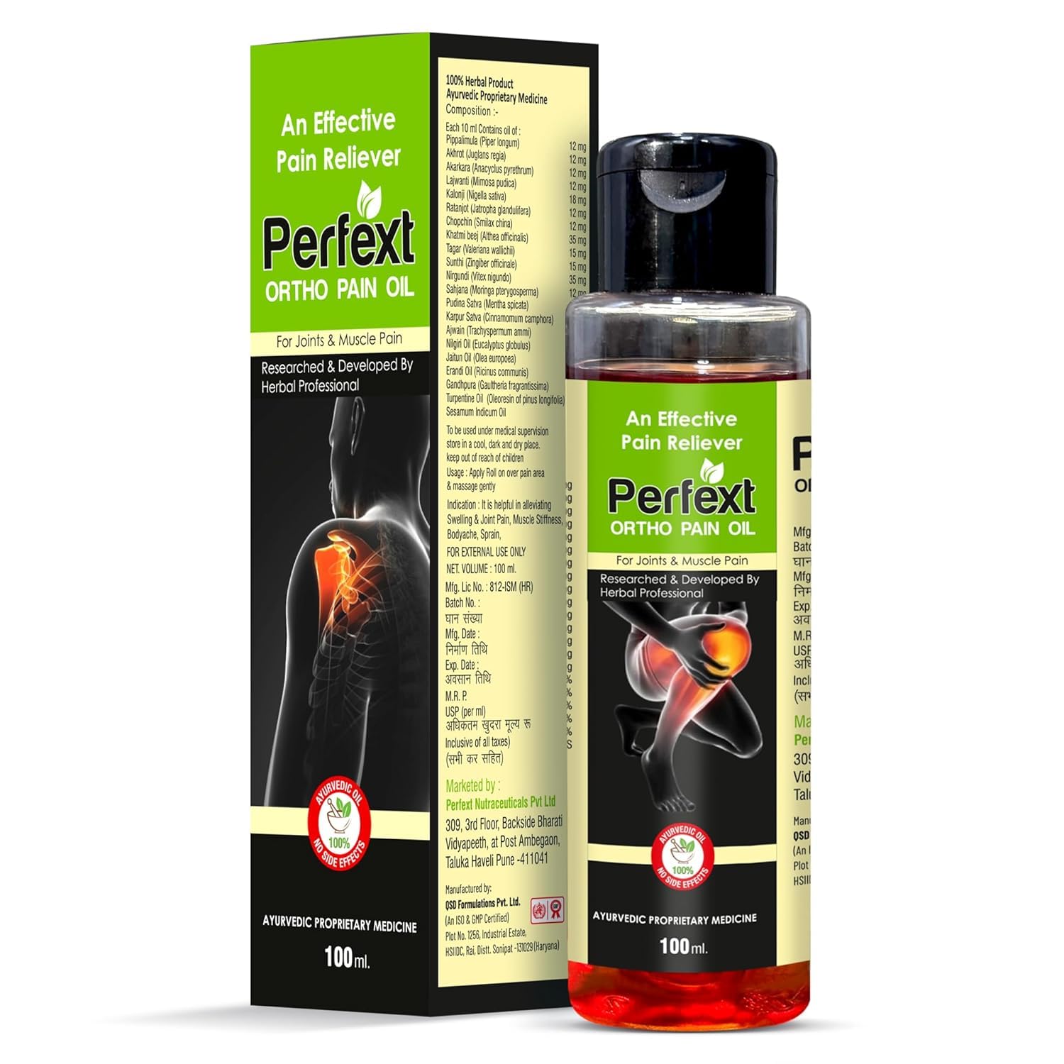 Perfext Life Ortho Ayurvedic Pain Relief Oil By Perfext Life | Ortho Oil Highly Effective for Back, Neck, and Joint Pain Relief | Suitable For All Ages | Doctor Recommended - 100 ML (B0D8C3SDBK) Amazon Price History, Amazon Price Tracker