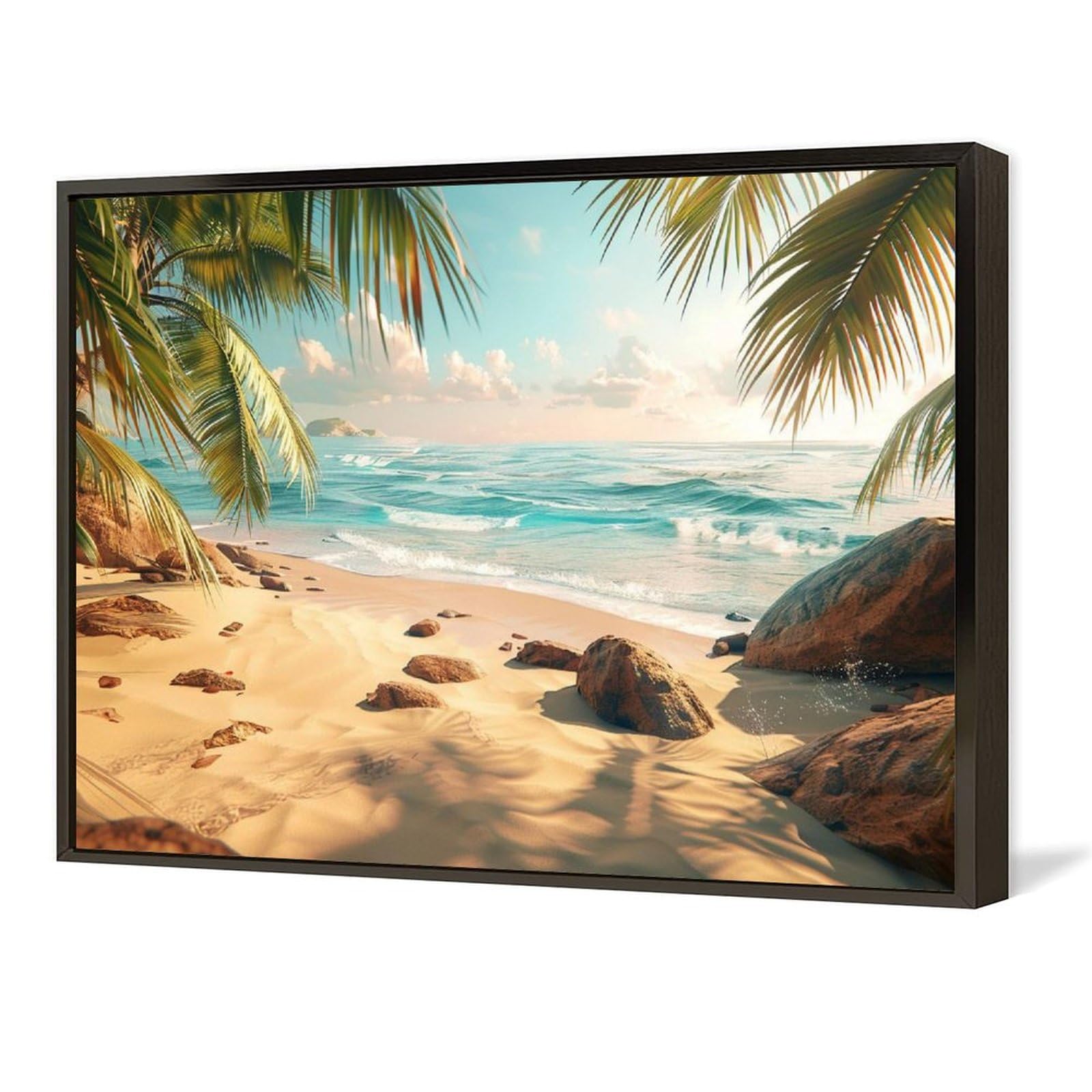 Amazon.co.jp: 絵画 夏のビーチインテリア 絵画 美しい海の景色 美しい