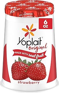 Yoplait Original Low Fat Strawberry Yogurt Cup, Made with Real Fruit, 6 oz