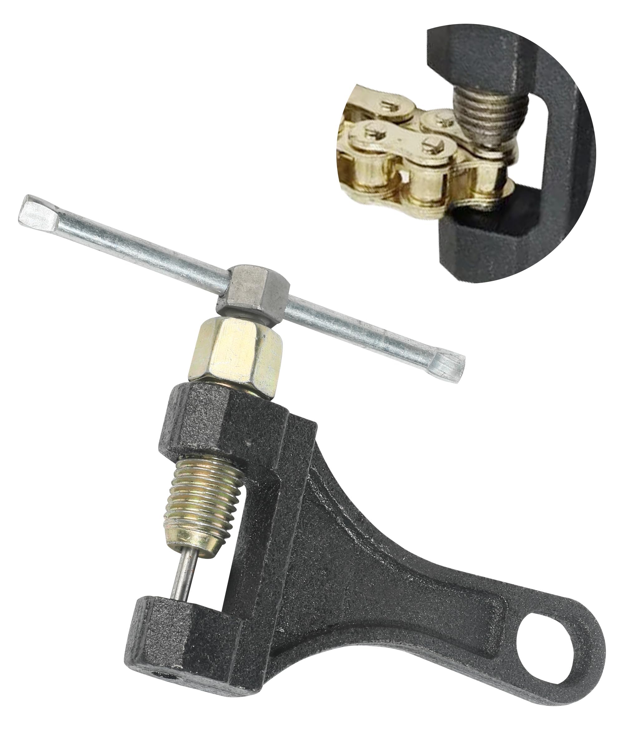 – NALACAL Chain Breaker, Chain Breaker Riveting Tool, Motorcycle Chain Breaker, Car Accessories Chain Tool fit for Dirt Pit Bike ATV Motorcycle Bicycle Chain Break #420 428 520 525 528 530 Link Splitter