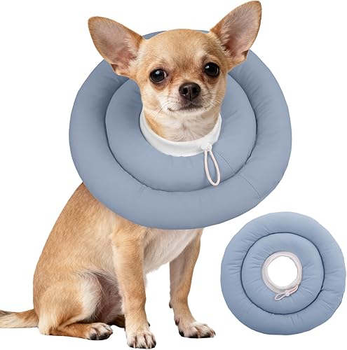 Miniatura 1 de IDOMIK Collar de recuperación para perros, cono suave impermeable para perro después de la cirugía, cómodo collar isabelino protector alternativo