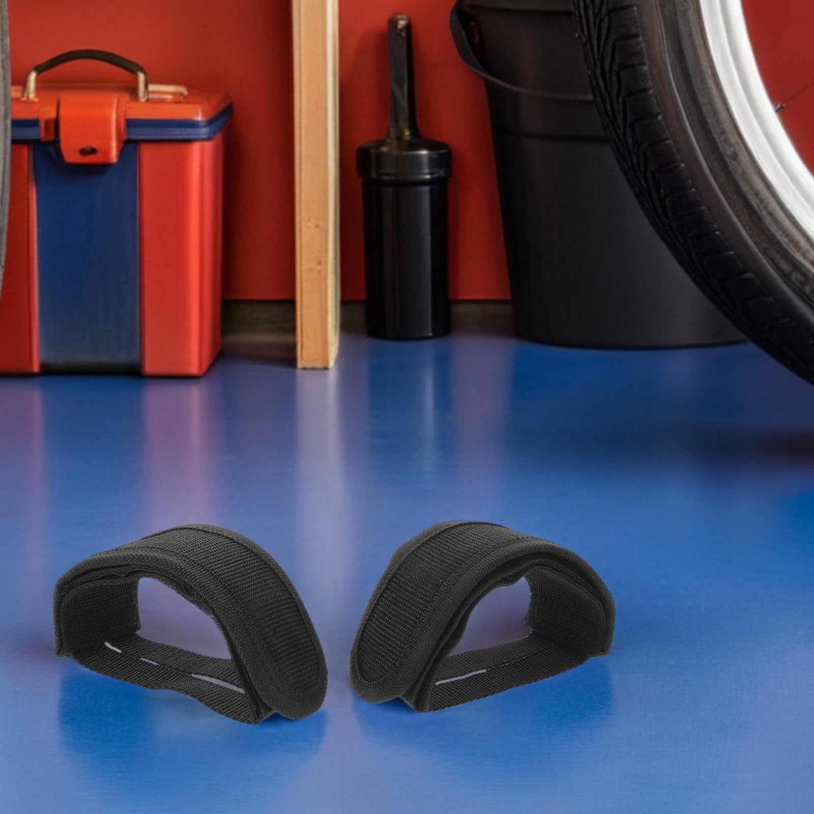 4 Paar verstellbare Pedalriemen – Zehenriemen für Heimtrainer, Rennräder und Mountainbikes, Farbe Schwarz, sicherer Halt, Zubehör für Mountainbiker und Rennradfahrer