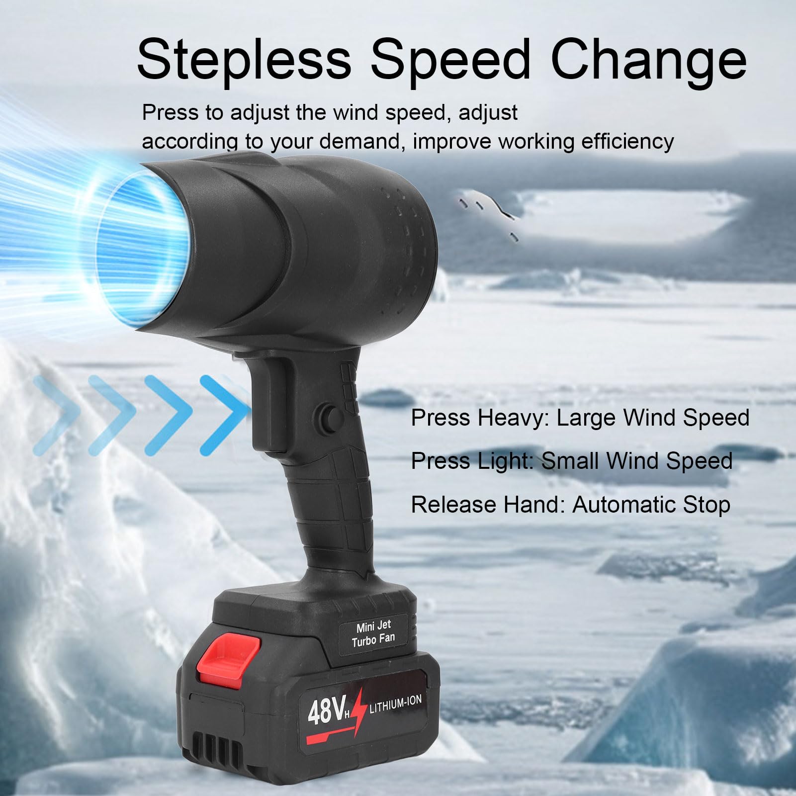 Jet Dry Blower, 1050W Brushless DC Motor 130000RPM Electric Air Duster, Stepless Speed Adjustable Handheld Cordless Fan for Home Car Cleaning, Camping, Dust Removal (US Plug,