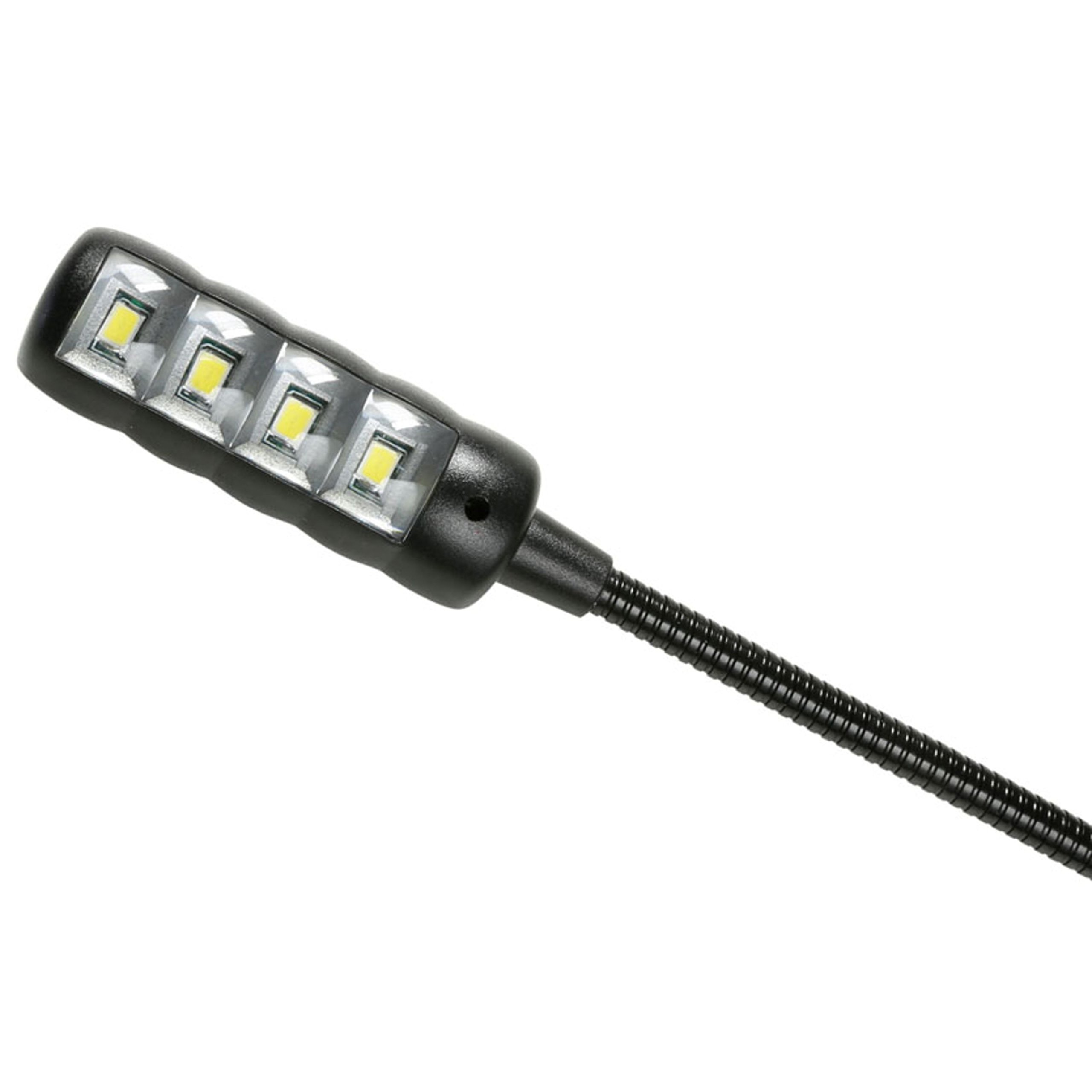 Unbekannt Stands SLED1ULTRAXLR3 Adam Hall SLED 1 Ultra 3-pol XLR Schwanenhalsleuchte mit 4 COB LEDs schwarz, Weißes Licht, 1 Schwanenhals