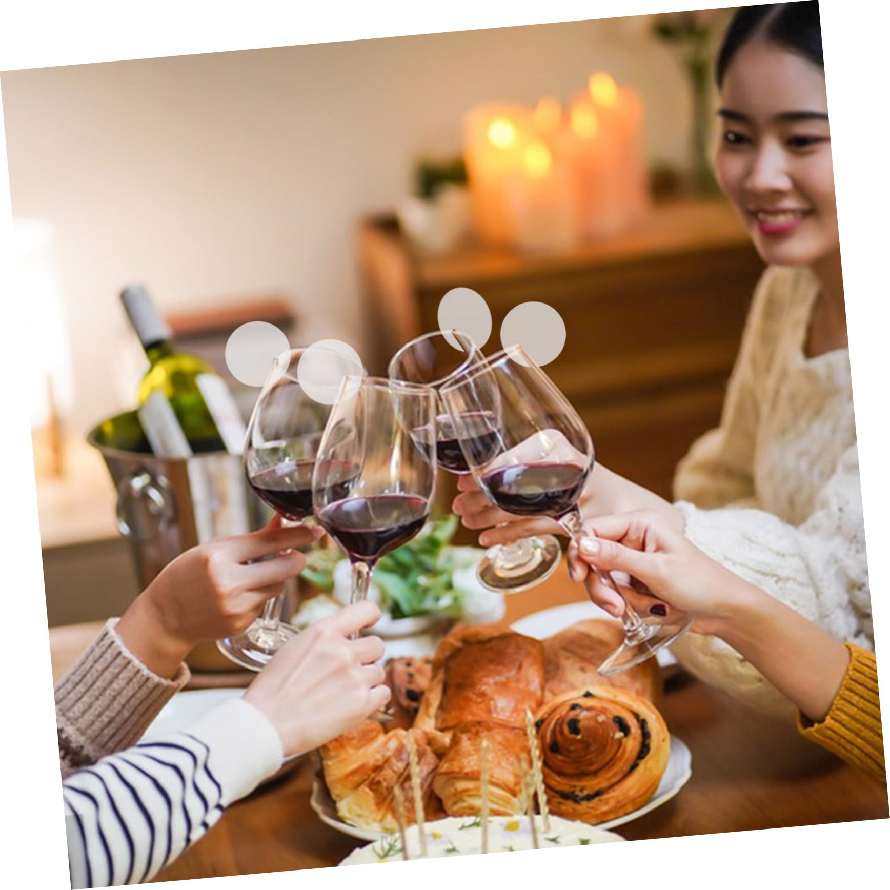 Étiquettes De Boisson Rondes En Acrylique Transparent 60 Pièces, Marqueurs Pour Verres à Vin Réutilisables, Décoration De Fête Personnalisée Pour Mariages Et Anniversaires