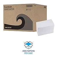 Vista 3 de Boardwalk Servilletas de cena de 1/8, 2 capas, 15 x 17, blancas, 300/paquete, 10 paquetes/caja