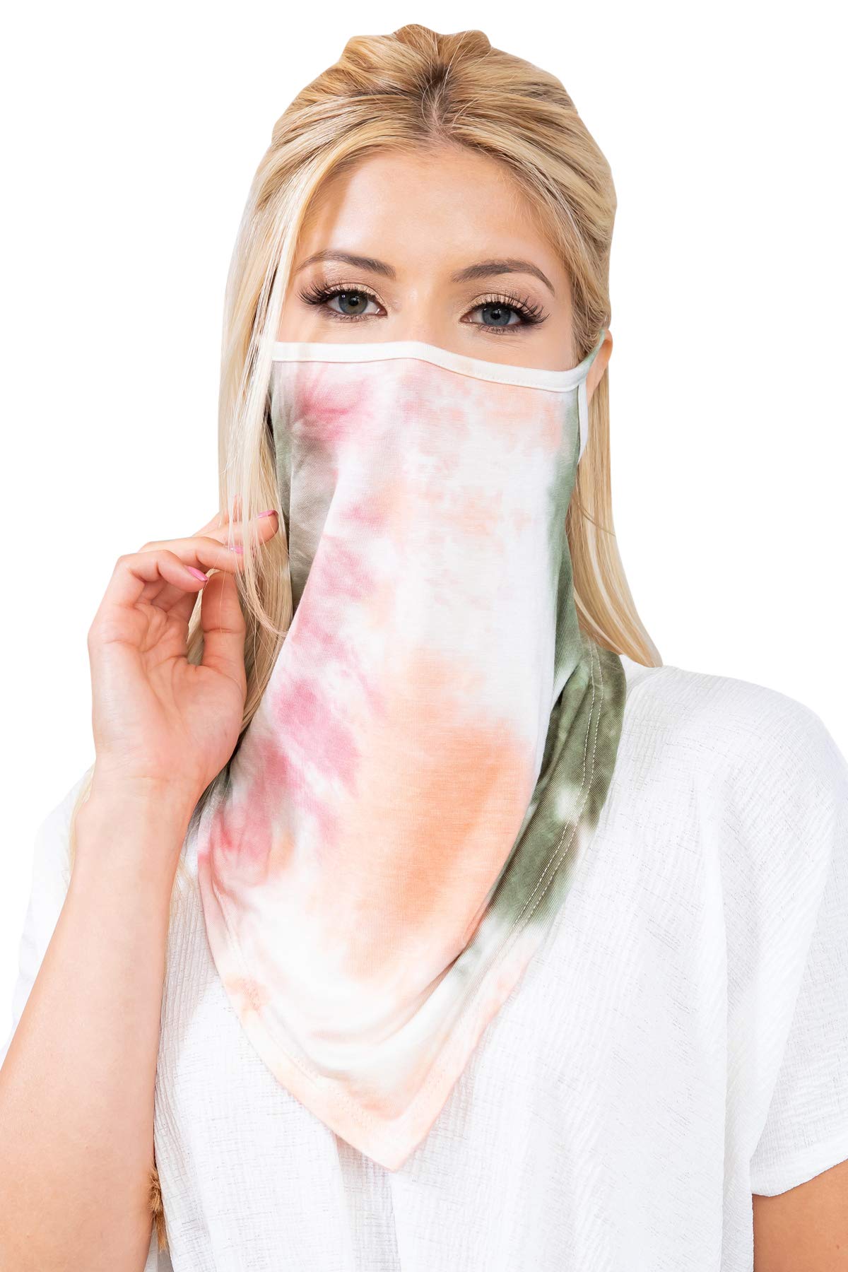 Reusable Fabric Full Face Mask Balaclava Neck Gaiter Scarf - Lightweight Breathable Bandana Sun Dust Protection Cover Shield