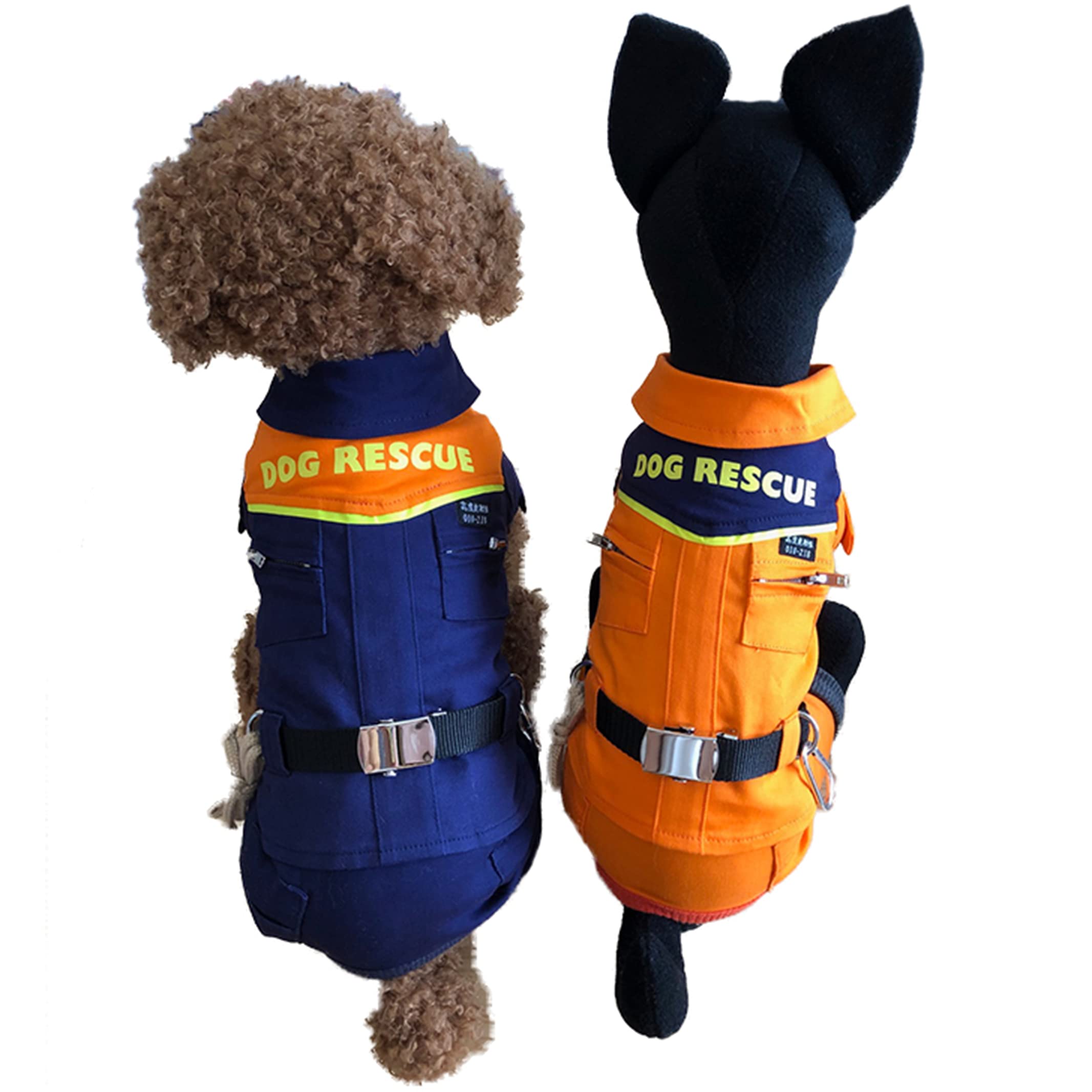 Amazon | 小型犬 服 レスキュースーツ 消防士 つなぎ