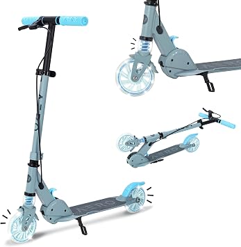 AERO MOBILITY Two-Wheel Kick Scooter for Kids 5-8 with Dynamic RGB Lights