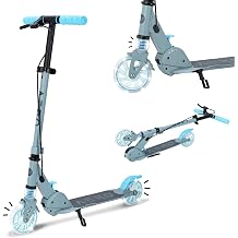 Aero Scooter for Kids 5-12 | Dynamic Lights, Hand Brake & Shock Absorption | Boys Girls 2 Wheels Kick Scooter | Foldable & Height Adjustable