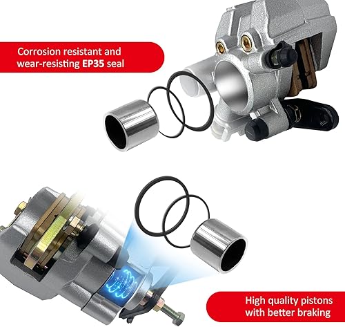 Miniatura 4 de Pinzas de freno delanteras izquierda derecha y trasera para Yamaha Raptor 350 YFM350 2004-2013 Raptor 125 YFM125 2011-2013