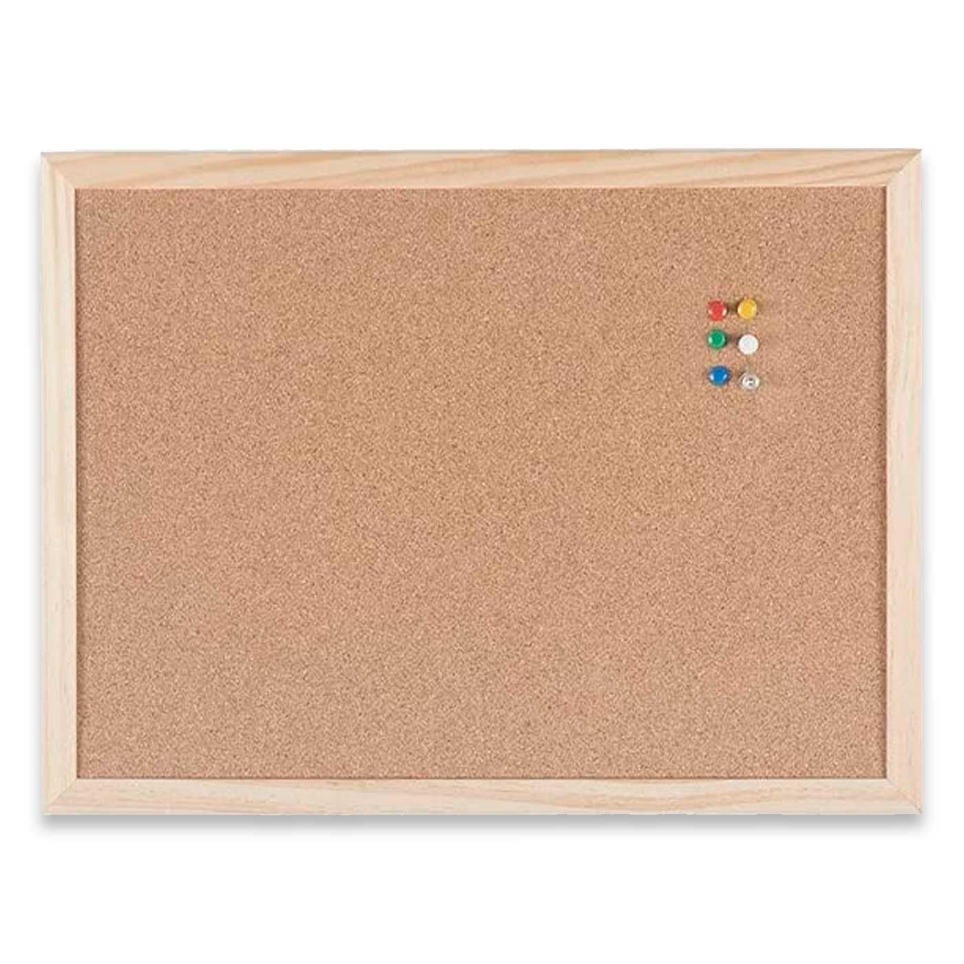 Tableau En Liège Naturel 90x60 Cm Avec Cadre Bois Et Accessoires - Acan Tradineur