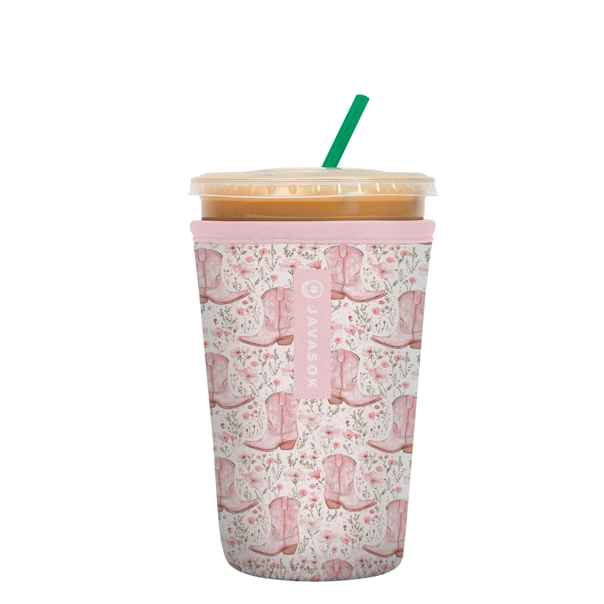 Sok It JavaSok Iced Coffee &amp; Cold Soda Insulated Neoprene Cup Sleeve (Wildflower Rodeo, Medium: 22-28oz)