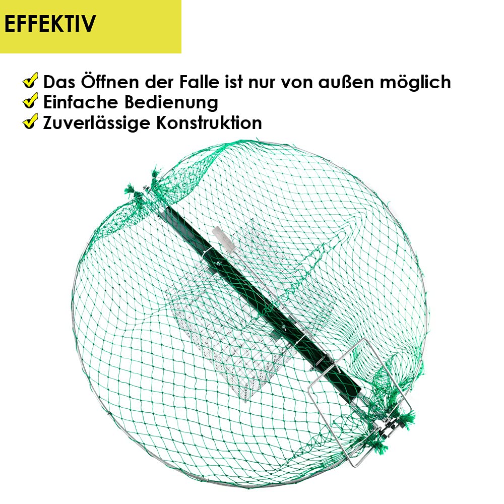 Lebendfalle Netz Vogelfalle Vögel Umsiedeln Netzfalle Mehrfachfalle Kammerfalle Drahtfalle Fangen Wetterfest Robust Stabil Vogelfallen Modell Auswahl Petigi, Auswahl:Modell 2 (55 x 100 cm) mit Käfig